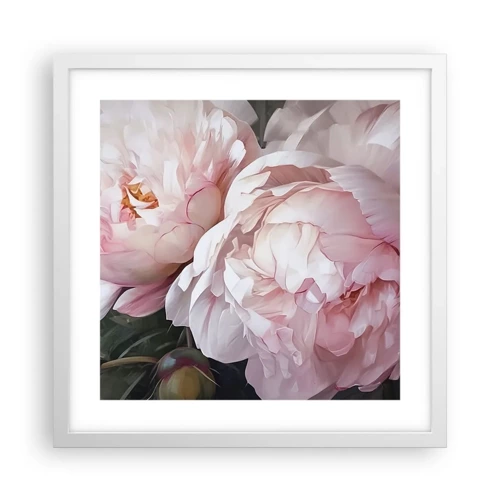 Poster in cornice bianca - L'attimo della fioritura - 40x40 cm