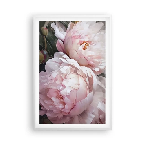 Poster in cornice bianca - L'attimo della fioritura - 61x91 cm