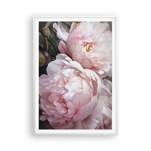 Poster in cornice bianca - L'attimo della fioritura - 70x100 cm