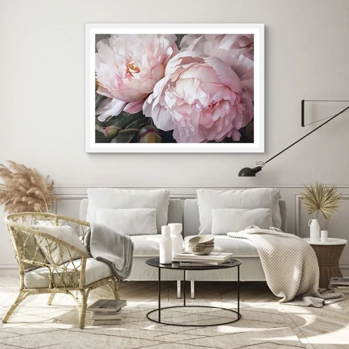 Poster in cornice bianca - L'attimo della fioritura - 70x50 cm