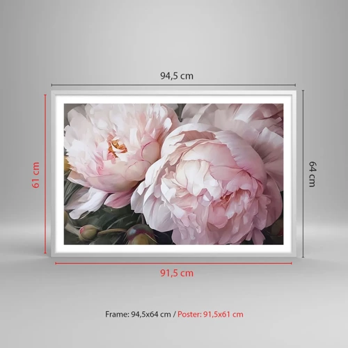 Poster in cornice bianca - L'attimo della fioritura - 91x61 cm