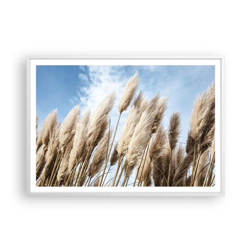 Poster in cornice bianca - Le carezze del sole e del vento - 100x70 cm