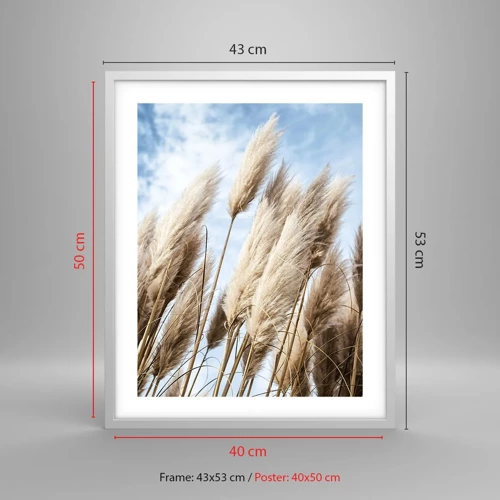 Poster in cornice bianca - Le carezze del sole e del vento - 40x50 cm
