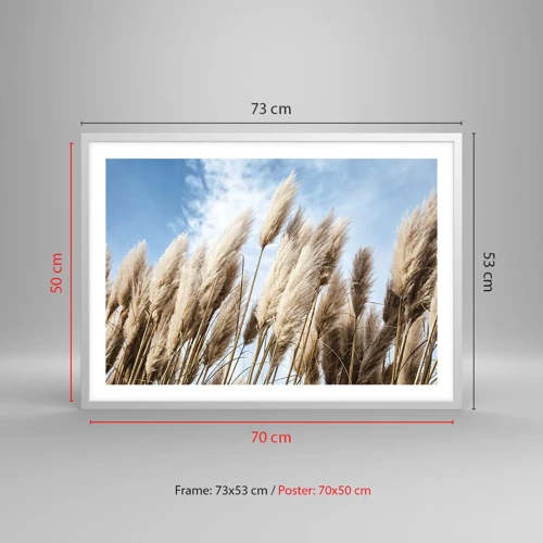 Poster in cornice bianca - Le carezze del sole e del vento - 70x50 cm