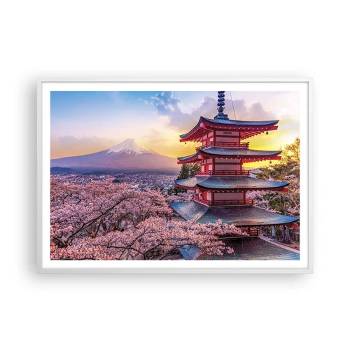 Poster in cornice bianca - L'essenza dell'anima giapponese - 100x70 cm