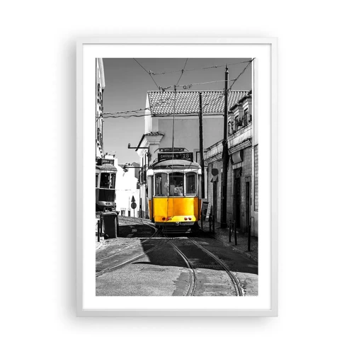 Poster in cornice bianca - Lo spirito di Lisbona - 50x70 cm