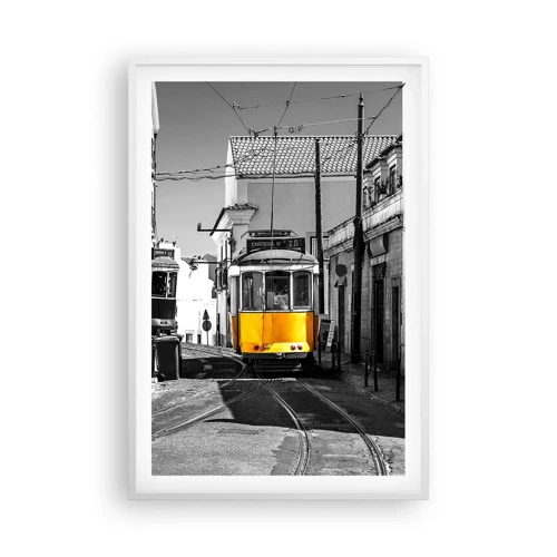 Poster in cornice bianca - Lo spirito di Lisbona - 61x91 cm