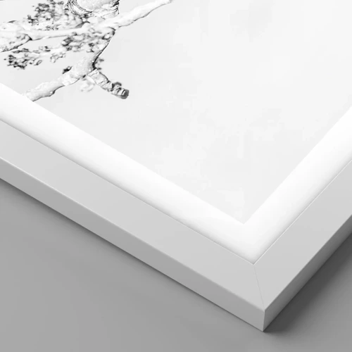 Poster in cornice bianca - Mattino invernale - 100x70 cm