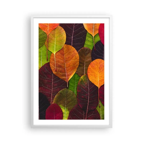 Poster in cornice bianca - Mosaico autunnale - 50x70 cm