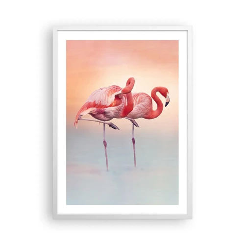 Poster in cornice bianca - Nel colore del sole al tramonto - 50x70 cm