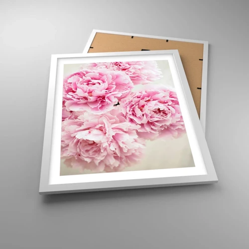 Poster in cornice bianca - Nel fasto rosa - 40x50 cm