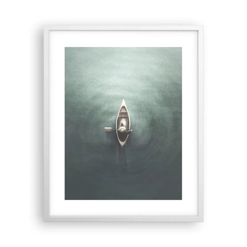 Poster in cornice bianca - Nel lago al chiaro di luna - 40x50 cm