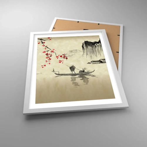 Poster in cornice bianca - Nel paese dei ciliegi in fiore - 40x50 cm