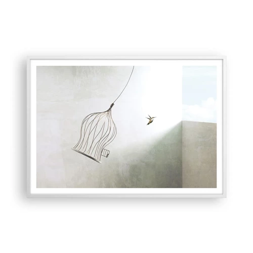 Poster in cornice bianca - Nel proprio elemento - 100x70 cm