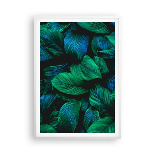 Poster in cornice bianca - Nella folla verde - 70x100 cm