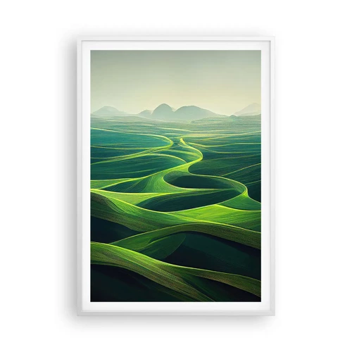 Poster in cornice bianca - Nelle valli verdi - 70x100 cm