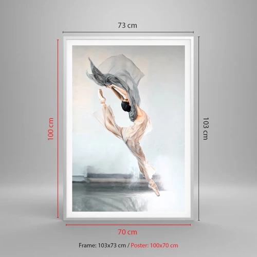 Poster in cornice bianca - Nell'estasi della danza - 70x100 cm