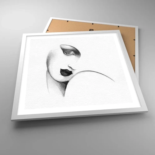 Poster in cornice bianca - Nello stile di Lempicka - 50x50 cm