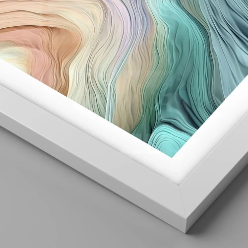 Poster in cornice bianca - Onda arcobaleno - 30x40 cm