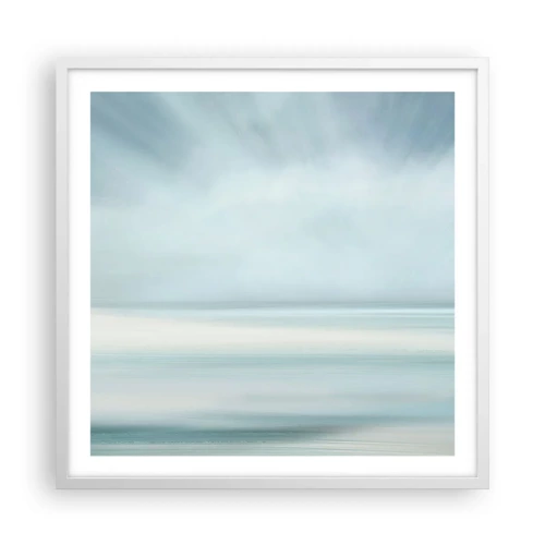 Poster in cornice bianca - Pace fino all'orizzonte - 60x60 cm