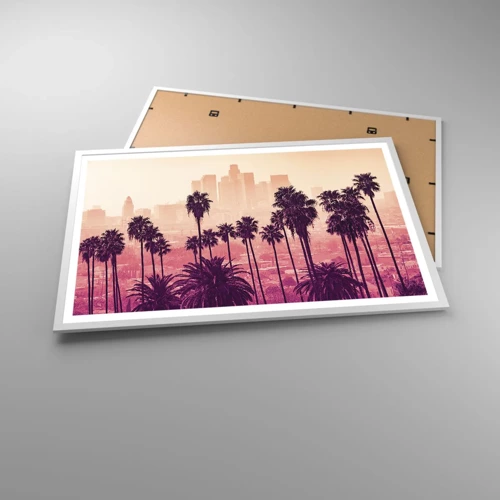 Poster in cornice bianca - Paesaggio della California - 91x61 cm