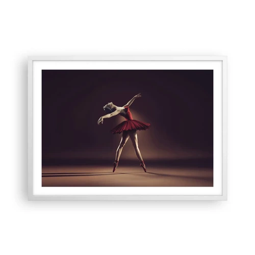 Poster in cornice bianca - Prima ballerina - 70x50 cm