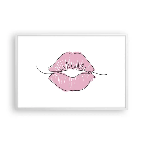 Poster in cornice bianca - Pronti al bacio? - 91x61 cm