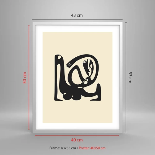 Poster in cornice bianca - Quasi Picasso - 40x50 cm