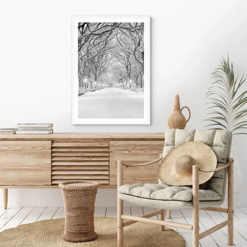 Poster in cornice bianca - Quattro stagioni: l'inverno - 30x40 cm