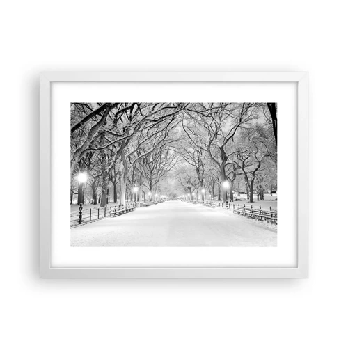 Poster in cornice bianca - Quattro stagioni: l'inverno - 40x30 cm