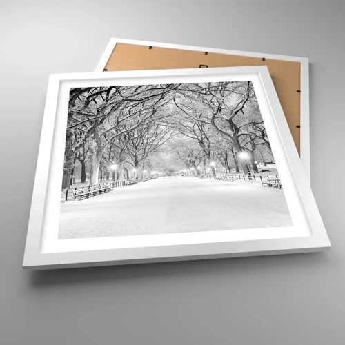 Poster in cornice bianca - Quattro stagioni: l'inverno - 40x40 cm
