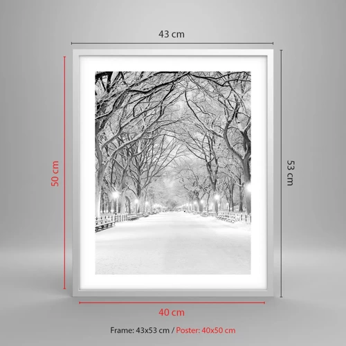 Poster in cornice bianca - Quattro stagioni: l'inverno - 40x50 cm