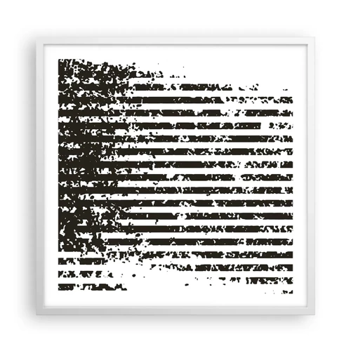 Poster in cornice bianca - Ritmo e rumore - 60x60 cm
