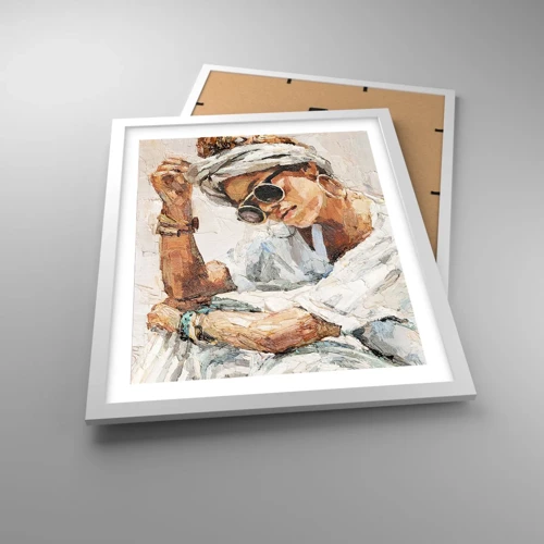 Poster in cornice bianca - Ritratto in pieno sole - 40x50 cm