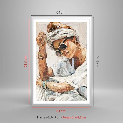 Poster in cornice bianca - Ritratto in pieno sole - 61x91 cm