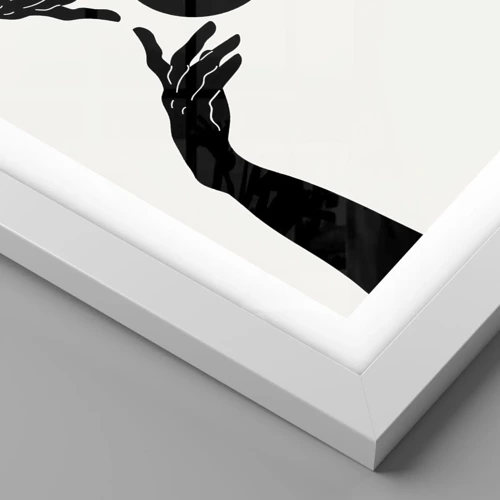 Poster in cornice bianca - Segno misterioso - 30x30 cm