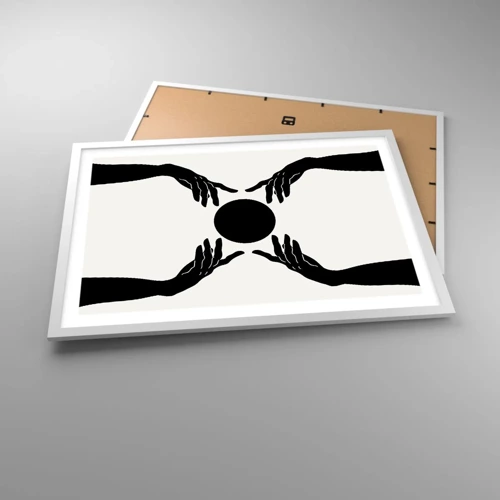 Poster in cornice bianca - Segno misterioso - 70x50 cm