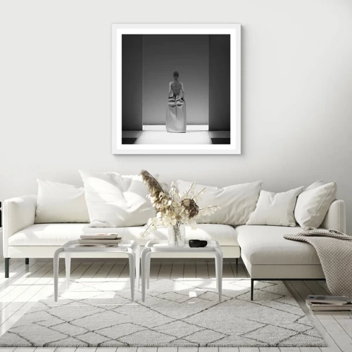 Poster in cornice bianca - Semplicità raffinata - 60x60 cm