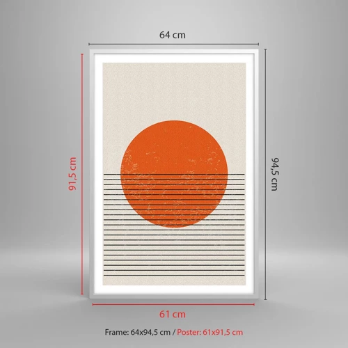 Poster in cornice bianca - Sempre il sole - 61x91 cm