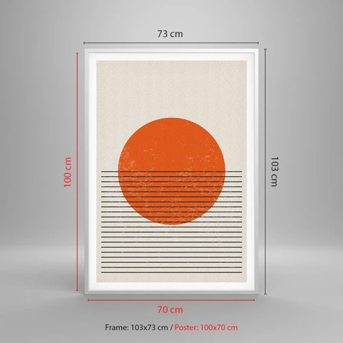 Poster in cornice bianca - Sempre il sole - 70x100 cm