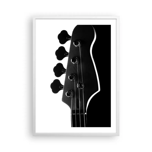 Poster in cornice bianca - Silenzio rock - 50x70 cm