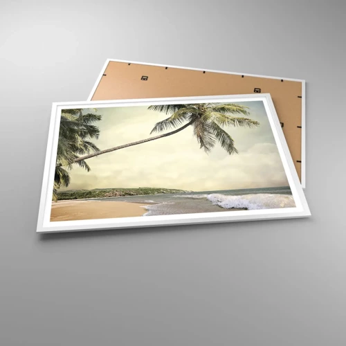 Poster in cornice bianca - Sogno tropicale - 100x70 cm