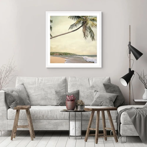 Poster in cornice bianca - Sogno tropicale - 30x30 cm