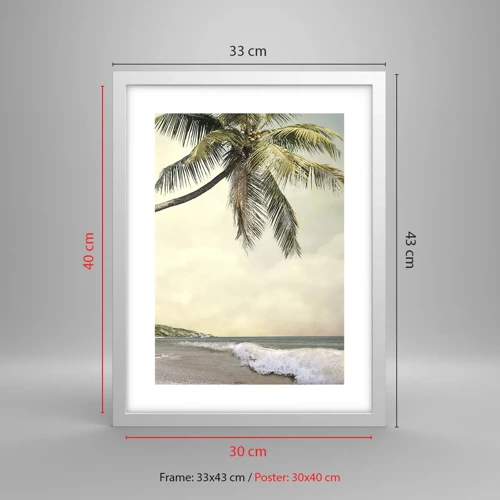 Poster in cornice bianca - Sogno tropicale - 30x40 cm