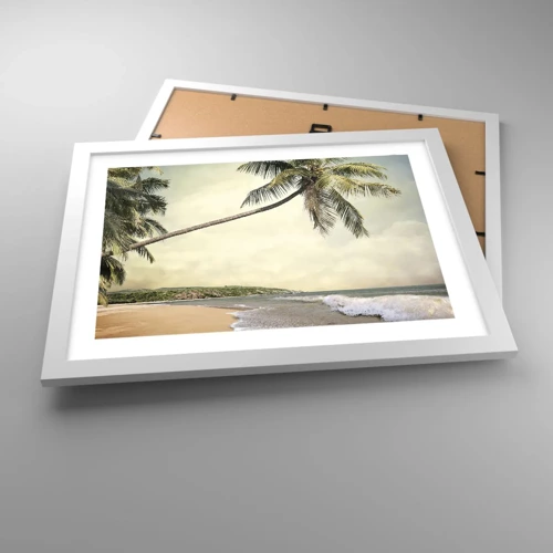 Poster in cornice bianca - Sogno tropicale - 40x30 cm