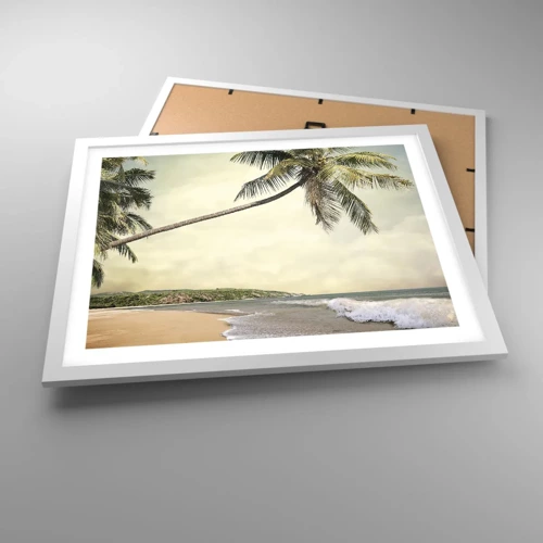 Poster in cornice bianca - Sogno tropicale - 50x40 cm