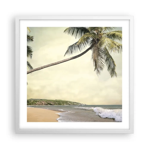 Poster in cornice bianca - Sogno tropicale - 50x50 cm