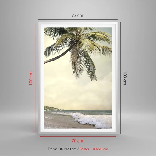 Poster in cornice bianca - Sogno tropicale - 70x100 cm