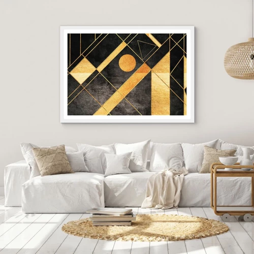 Poster in cornice bianca - Sole del deserto - 70x50 cm