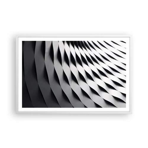 Poster in cornice bianca - Sulla cresta dell'onda - 91x61 cm